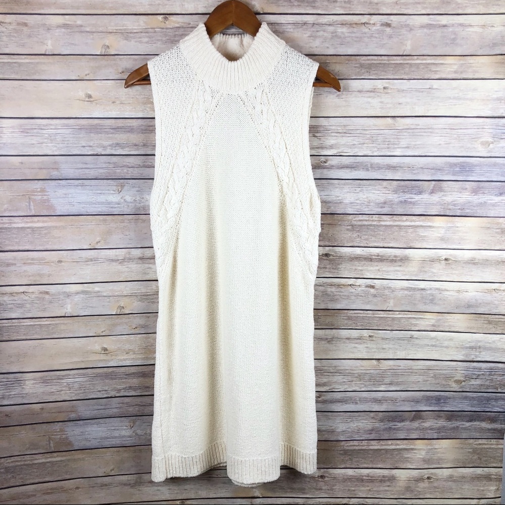 Madewell Stitch-Mix Mockneck Sweater Dress Size L